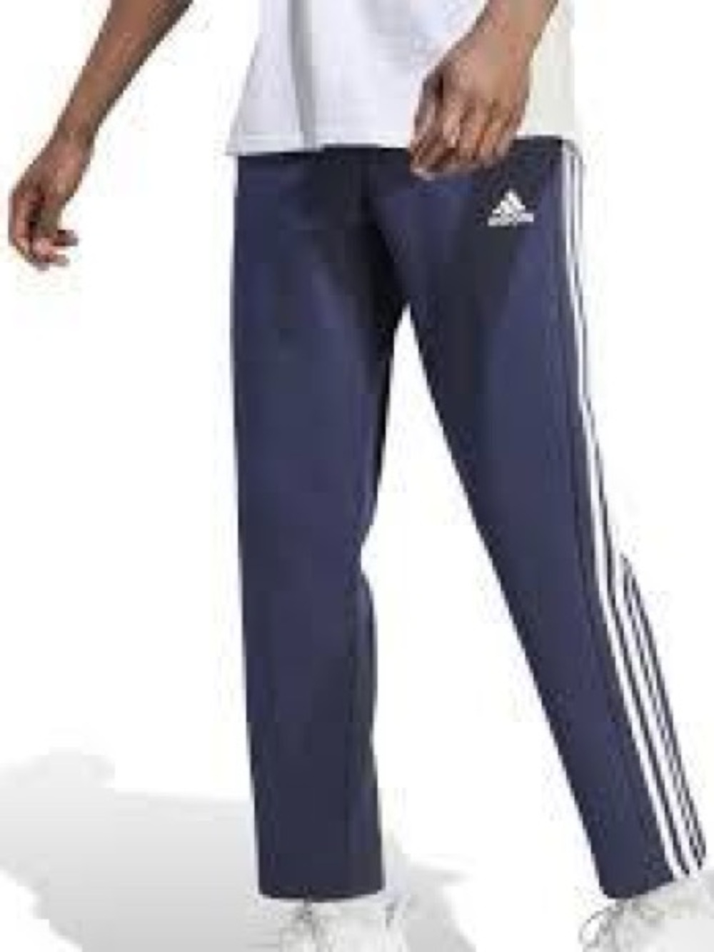 #286- adidas Navy Track Pants with White 3-Stripes